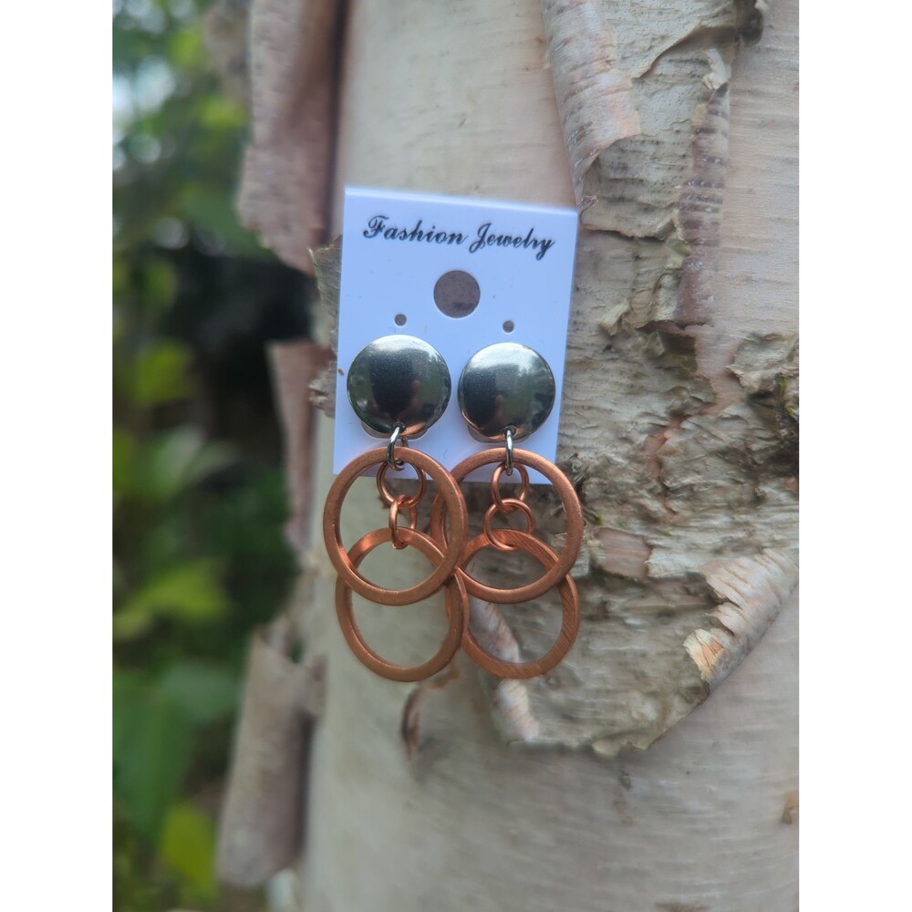 Copper & Steel Stainless Earrings
